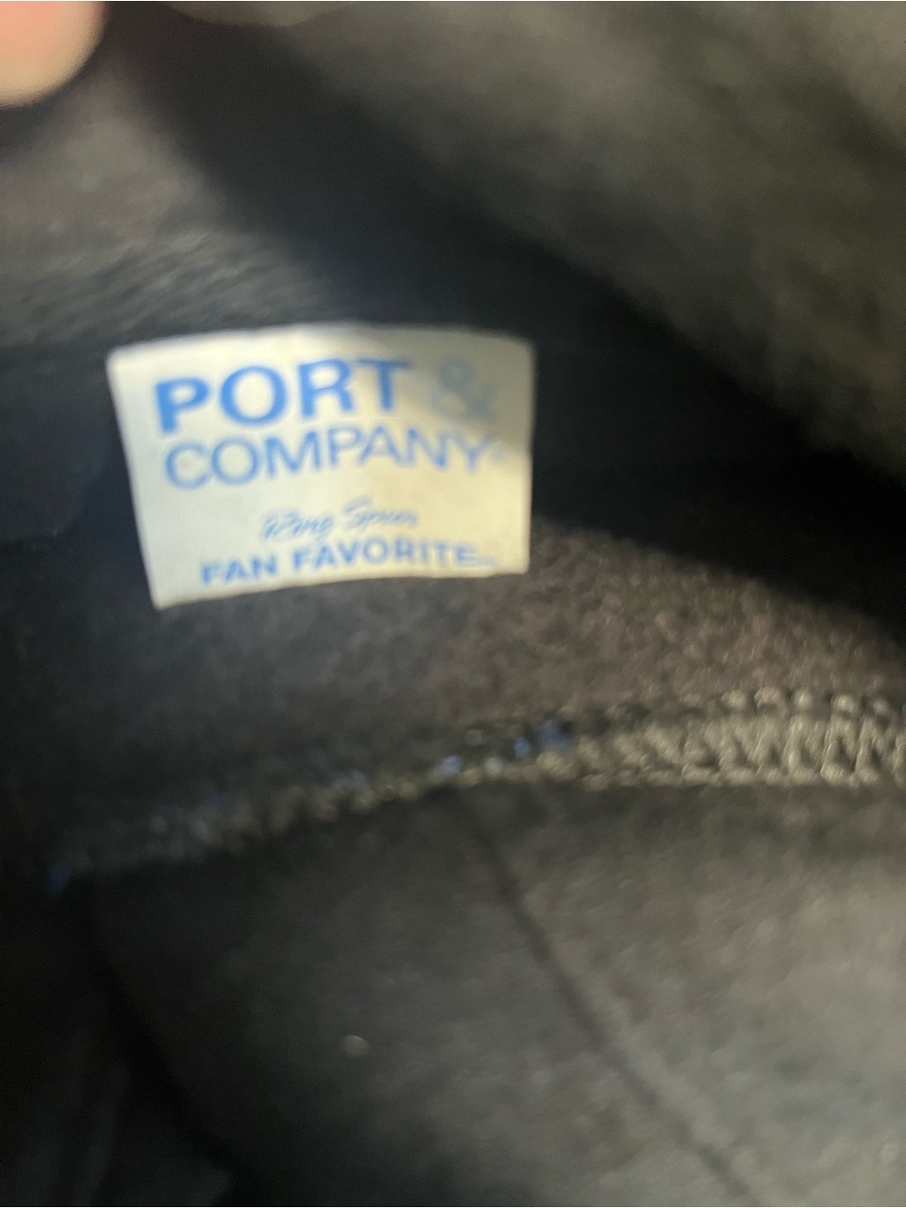 Port & company Black Hoodie with Distressed Flag and Red Text - Picture 3 of 3